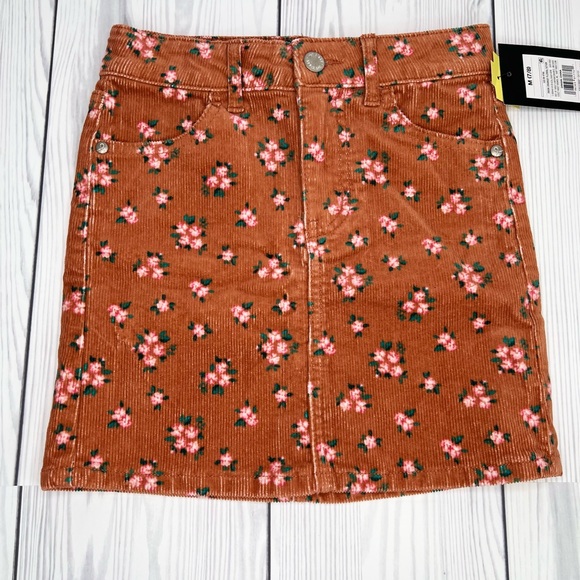 art class Other - Art Class Girls  Rust Orange Floral Corduroy Skirt